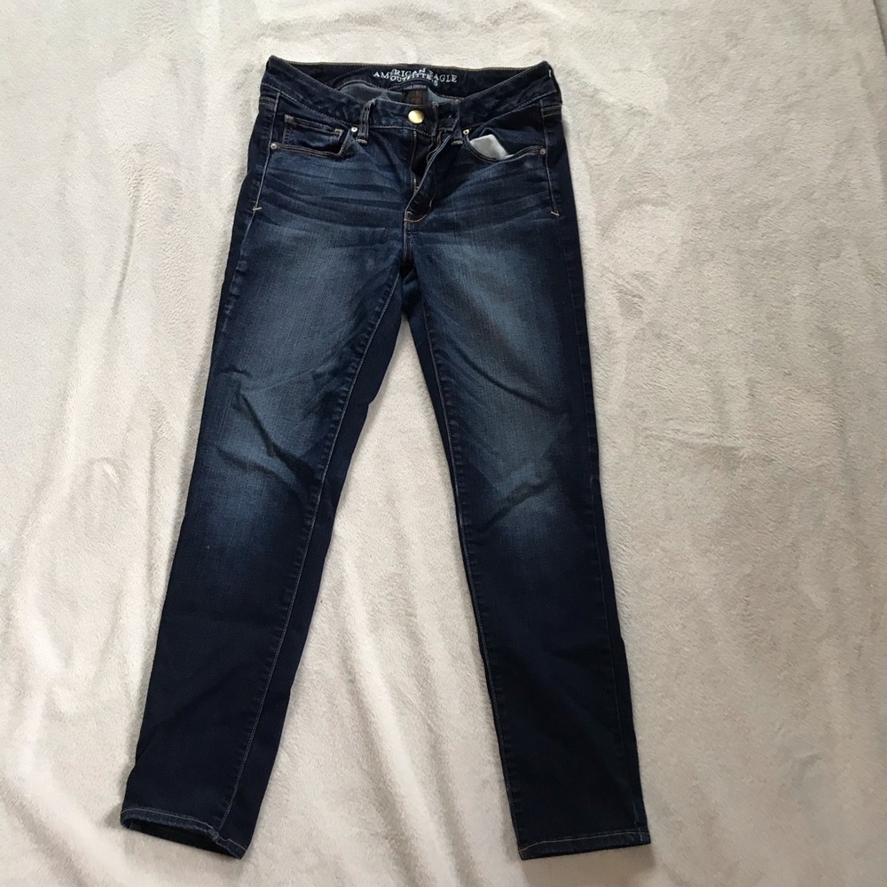 American eagle skinny jeans dark blue